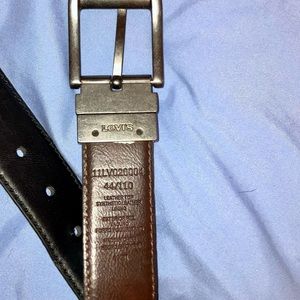 Levi’s 11LV020004 Men’s Black Leather Top Adjustable Belt 44/110